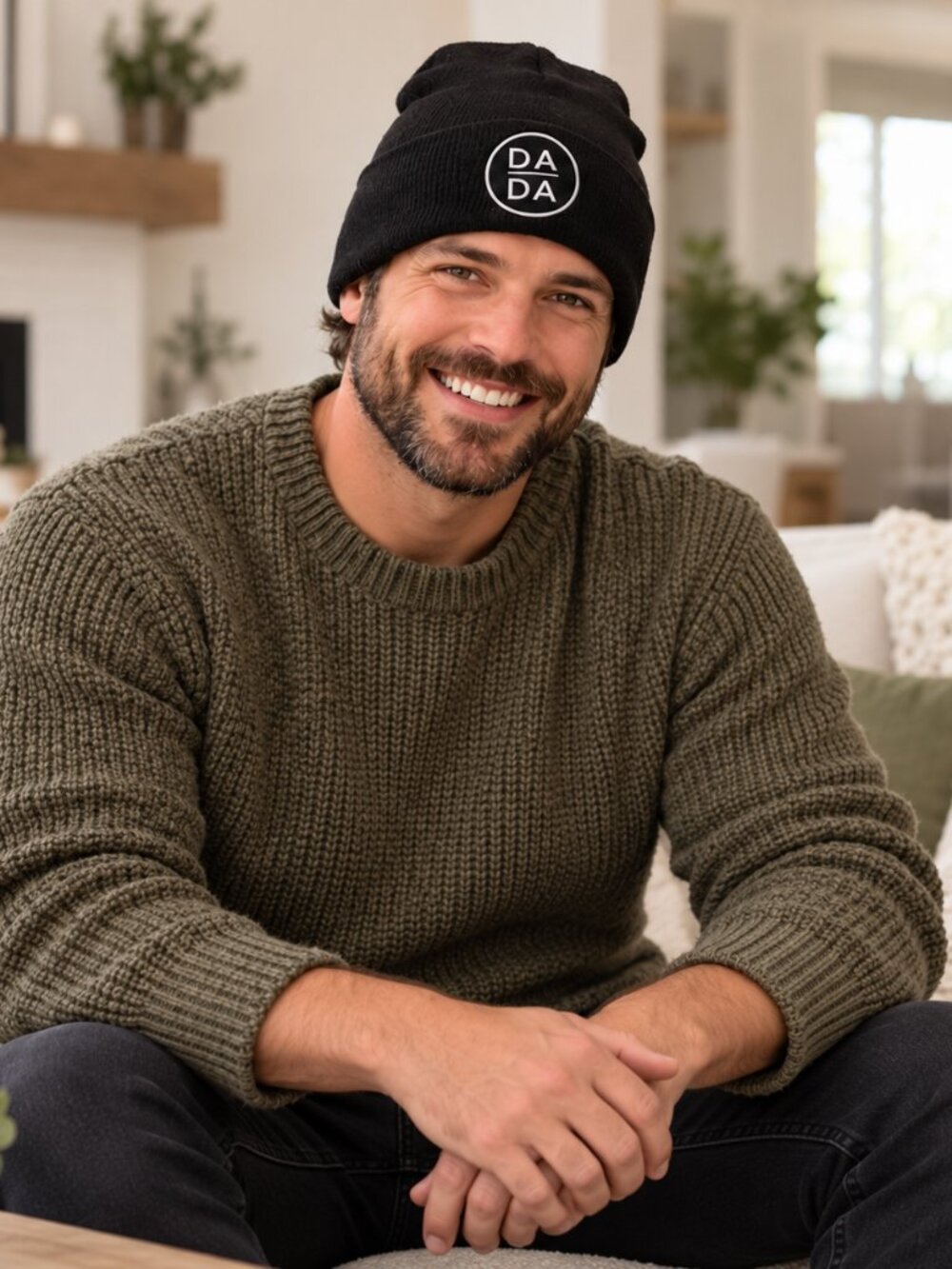 NWT DADA: Winterlace Family Matching Beanie Hat NWT Black - DADA Adult